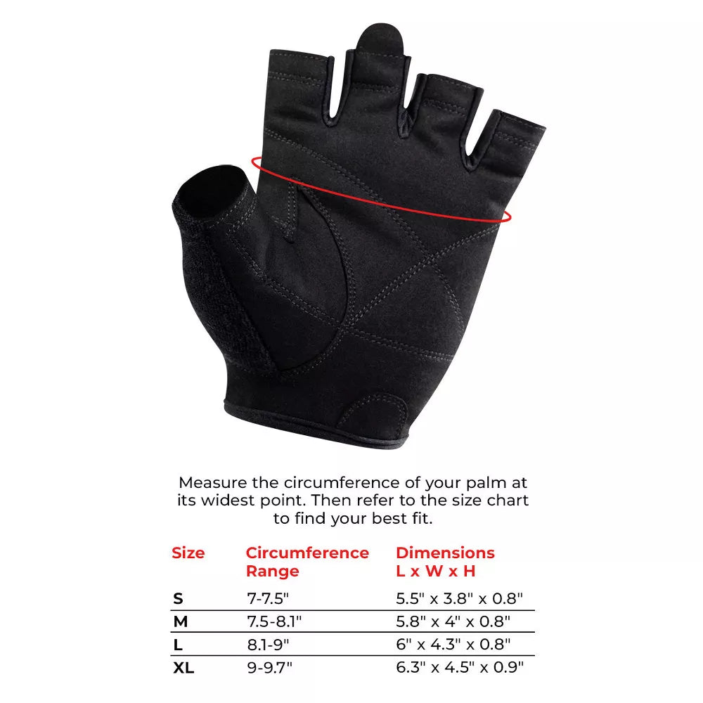 Weightlifting Gloves - Padded Palm, Wrist Support