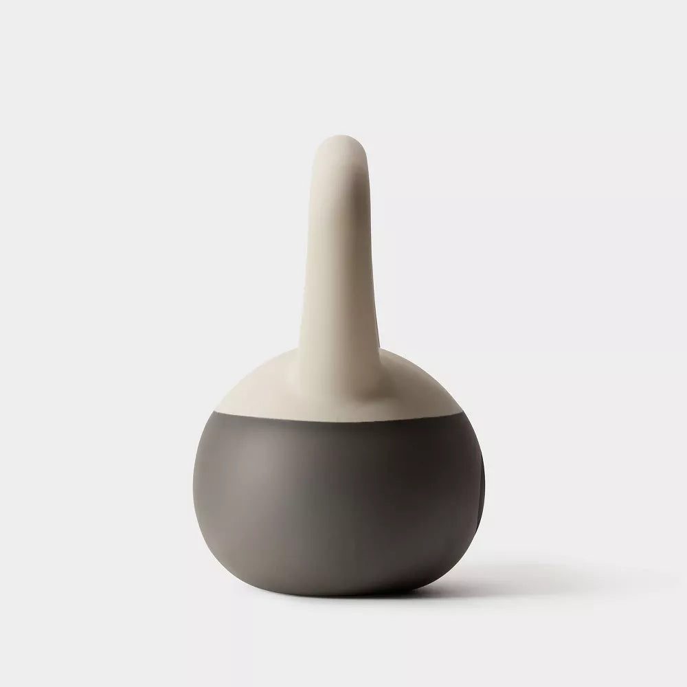10lb soft sandstone kettlebell with wide anti-slip handle and floor-safe soft bas