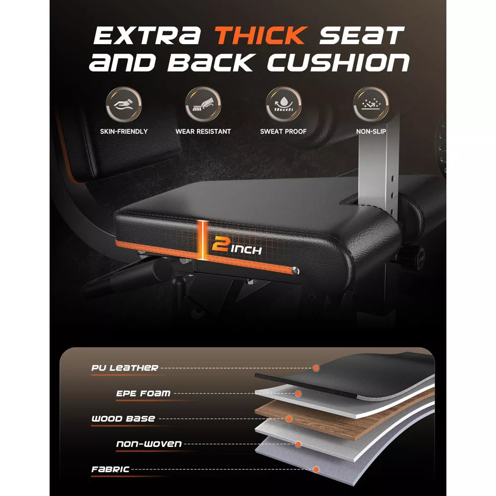 3-in-1 Leg Extension Curl Machine - Lower Body