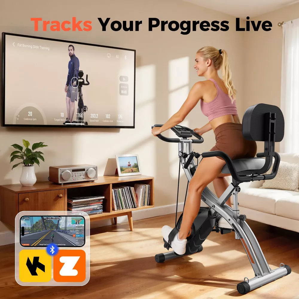 Folding 5-in-1 Exercise Bike - Home Gym