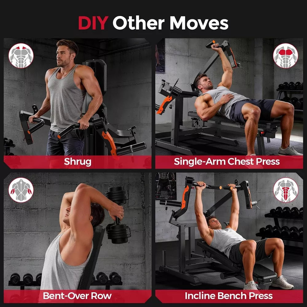 Chest Press Machine - Converging Arms, 4-Position