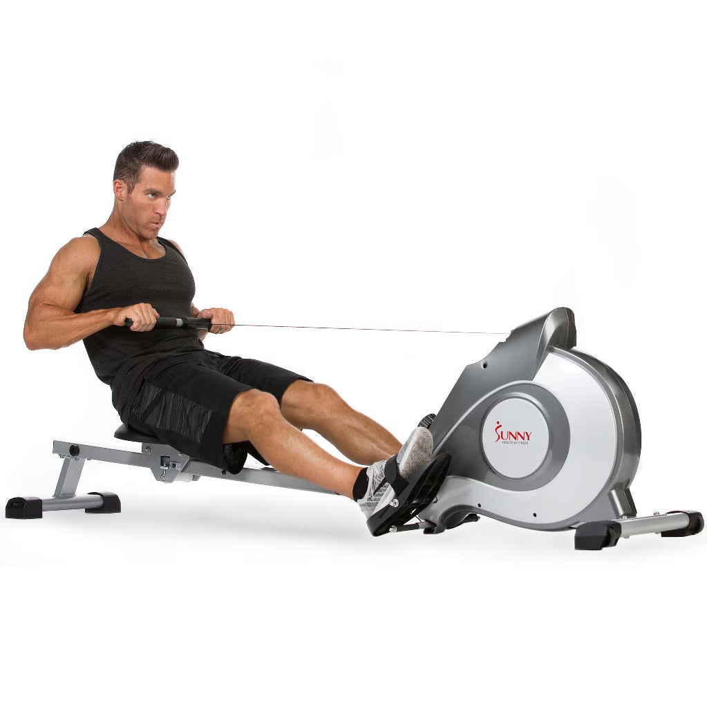 Magnetic Rowing Machine - Silver, App Enabled