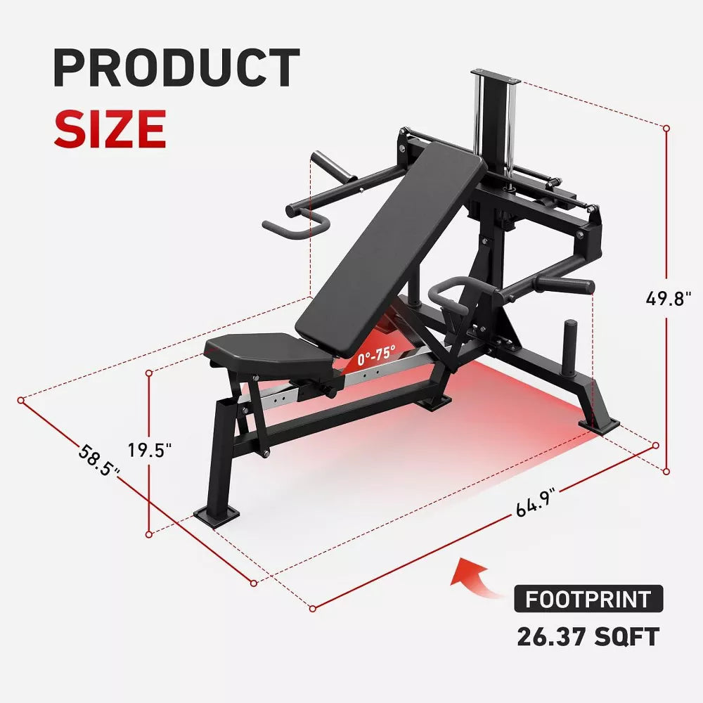 Incline/Decline/Flat Chest Press Machine
