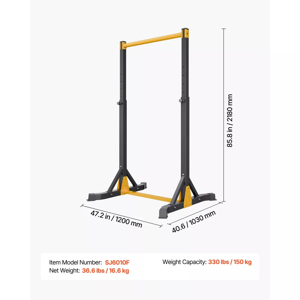 Free Standing Pull Up Bar 330lb - 8 Level Height