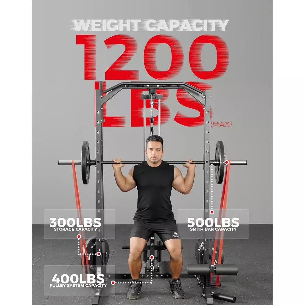 Smith Machine Power Cage - Space-Saving 1:1