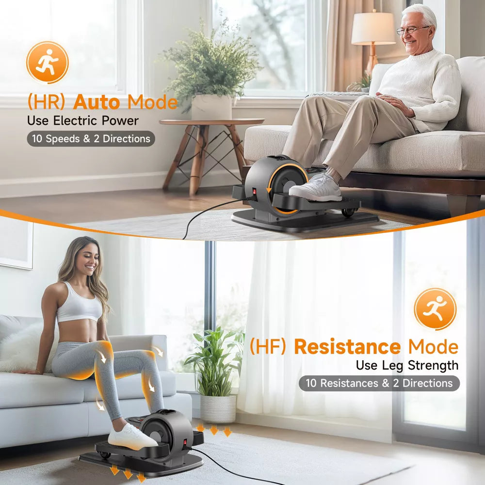 2-in-1 Under Desk Elliptical - Portable Leg Exerciser