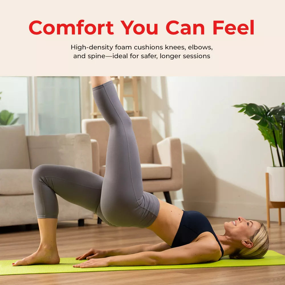 Firm Support Yoga Mat - Tear-Resistant, Black
