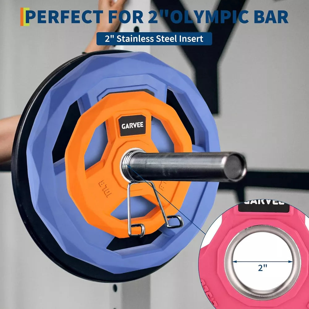 2-Inch Bumper Plates - Rubber Coated Cast Iron