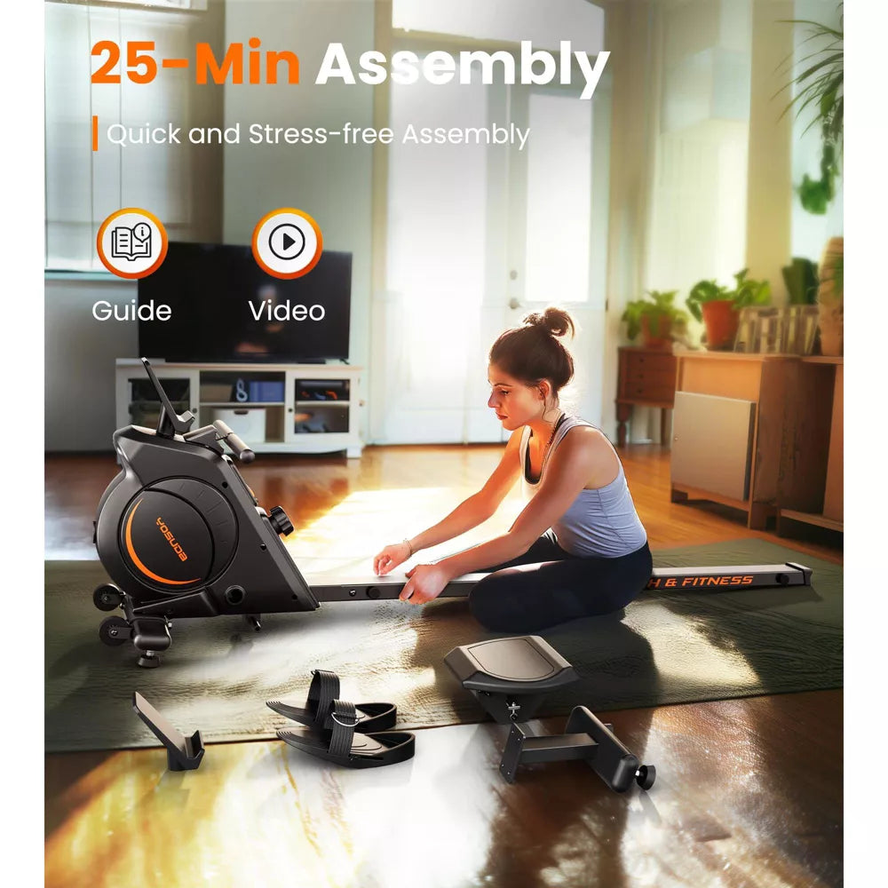 Magnetic Rowing Machine 350LB - 12-Level Resistance