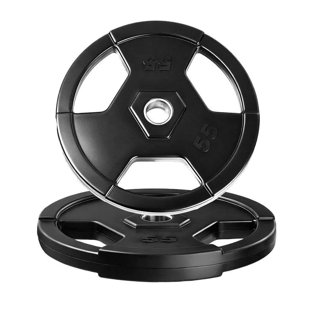 55LB Rubber Grip Weight Plates - Pair