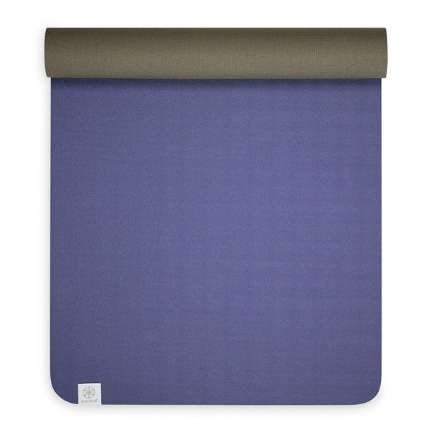 Gaiam Precision Grip purple yoga mat reversible dual non-slip 6mm PVC surface