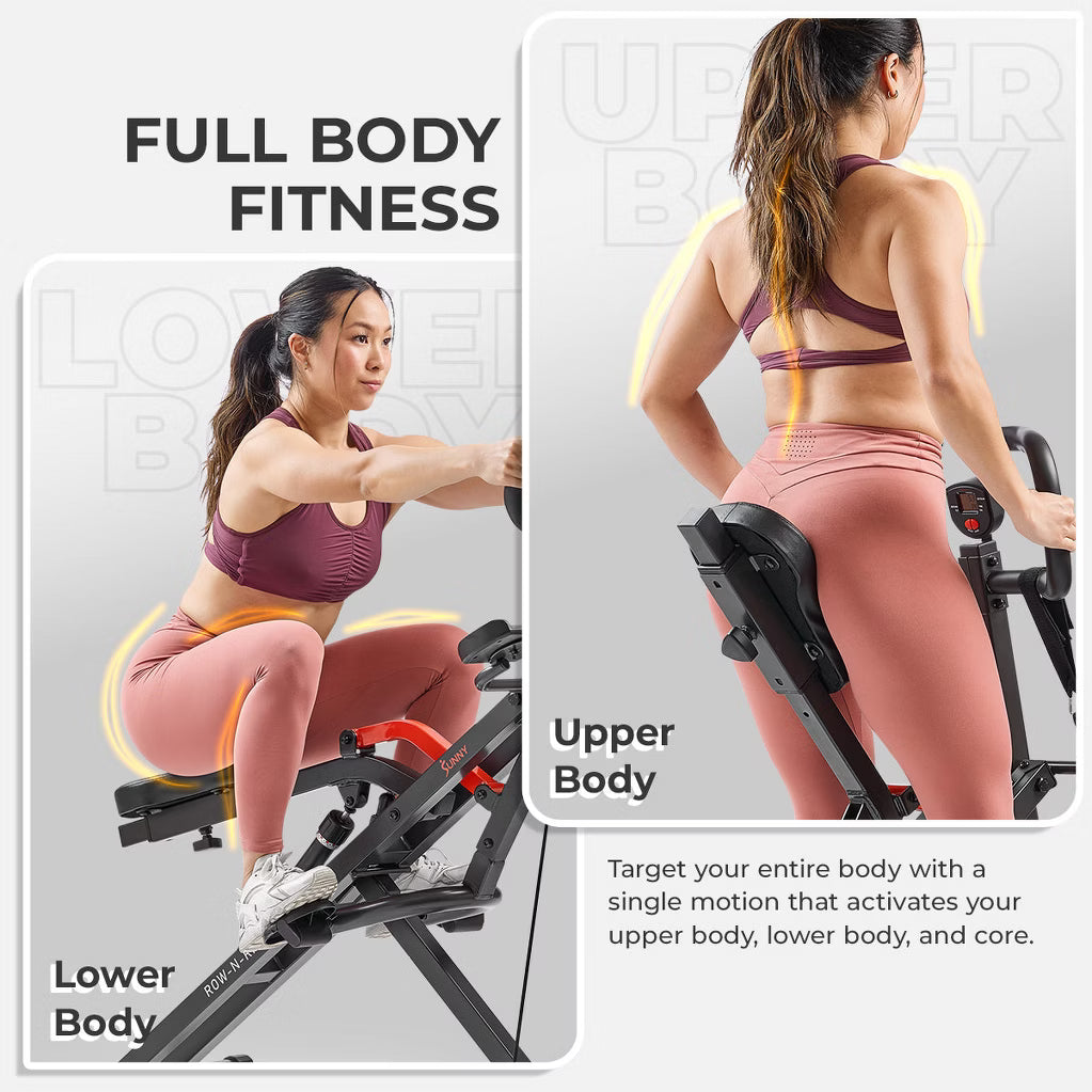 Row-N-Ride Pro Smart Squat Trainer - 12 Levels, Bluetooth
