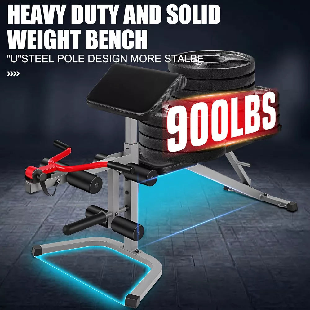 900LB Adjustable Bench Set - Leg Extension & Curl