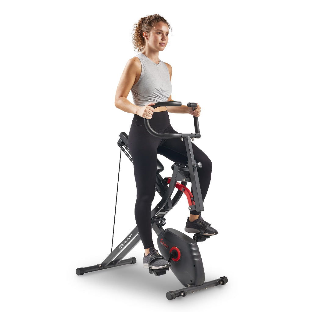 2-in-1 Magnetic Row-N-Ride Cycling & Rowing Machine