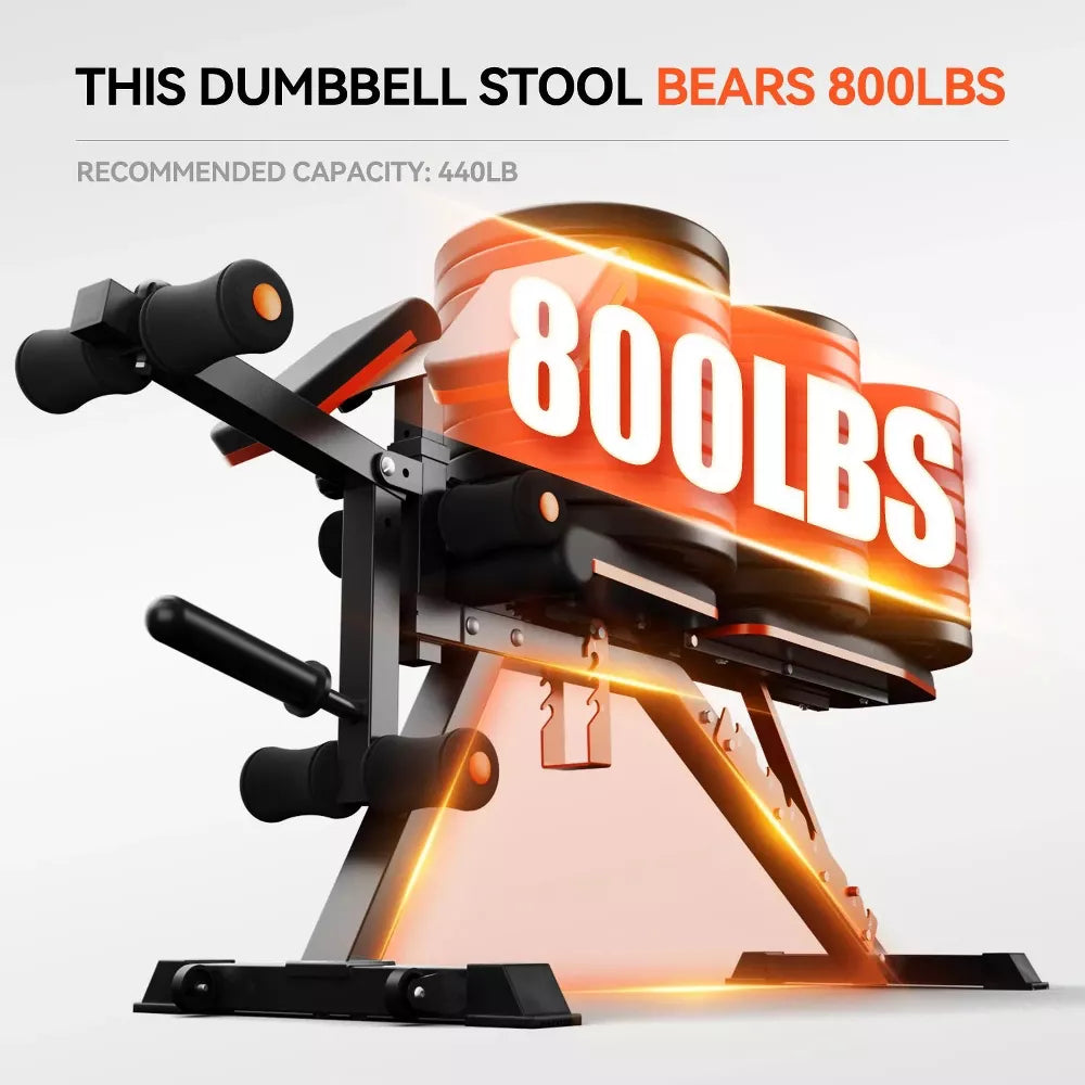 Preacher Curl & Leg Extension Bench - 6 Angles