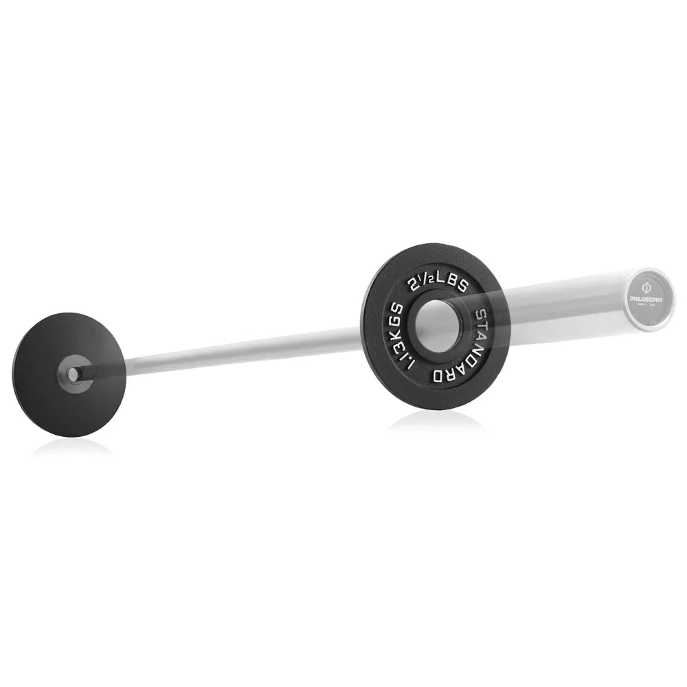 2.5lb cast iron 2-inch olympic weight plates set of 2 black matte coating for barbell
