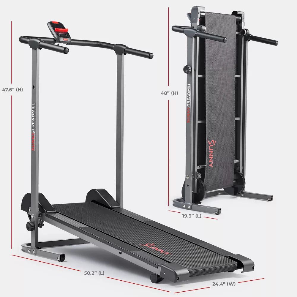 Smart Manual Treadmill - Fixed Incline, No Power Needed