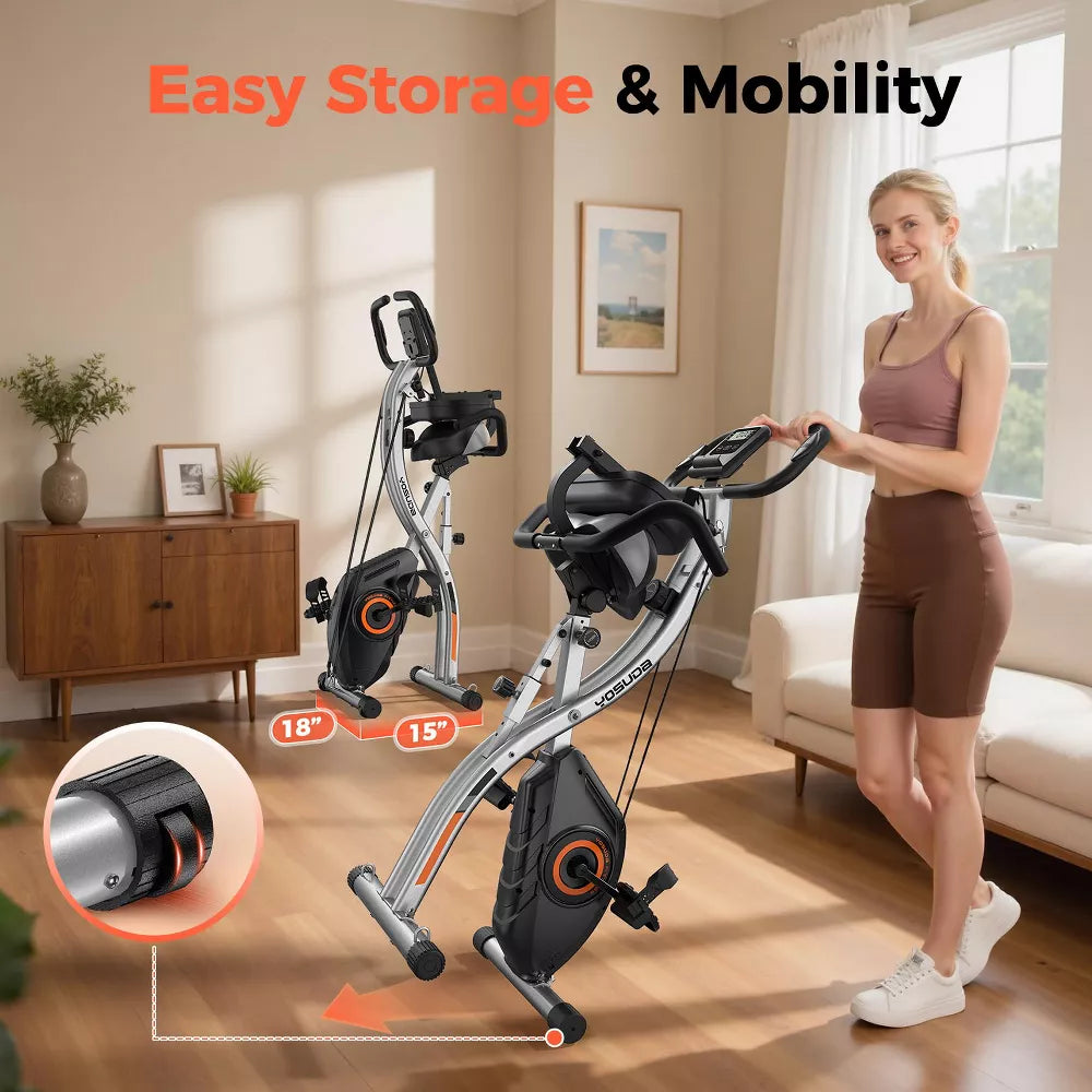 Folding 5-in-1 Exercise Bike - Home Gym