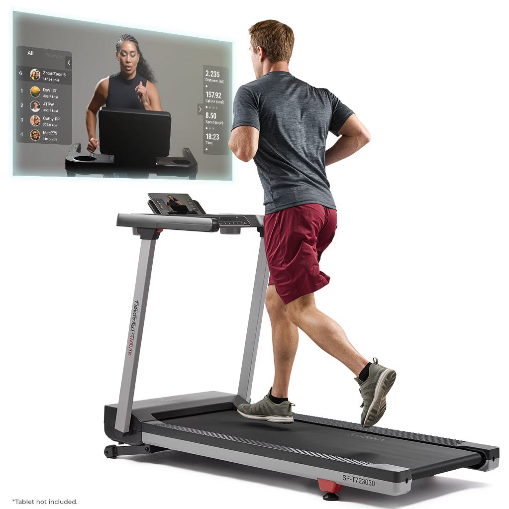 Smart Foldable Treadmill - 20in Belt, 15-Level Incline