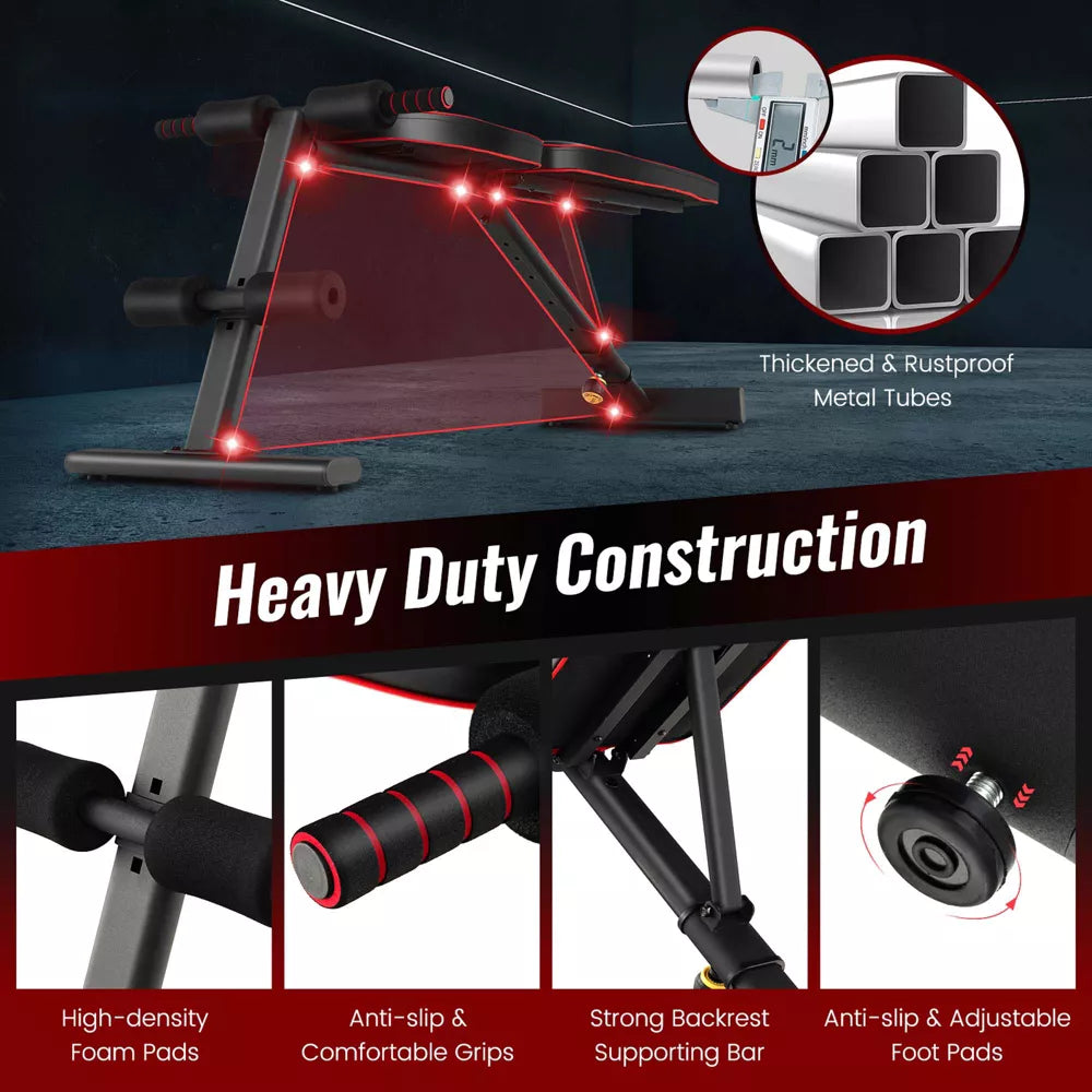 Adjustable Weight Bench - Incline Decline Home Gym