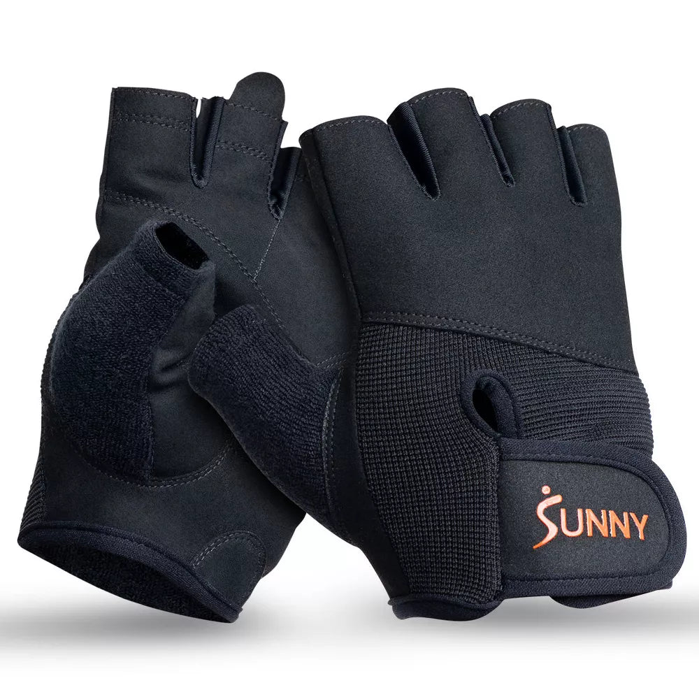 Weightlifting Gloves - Padded Palm, Wrist Support