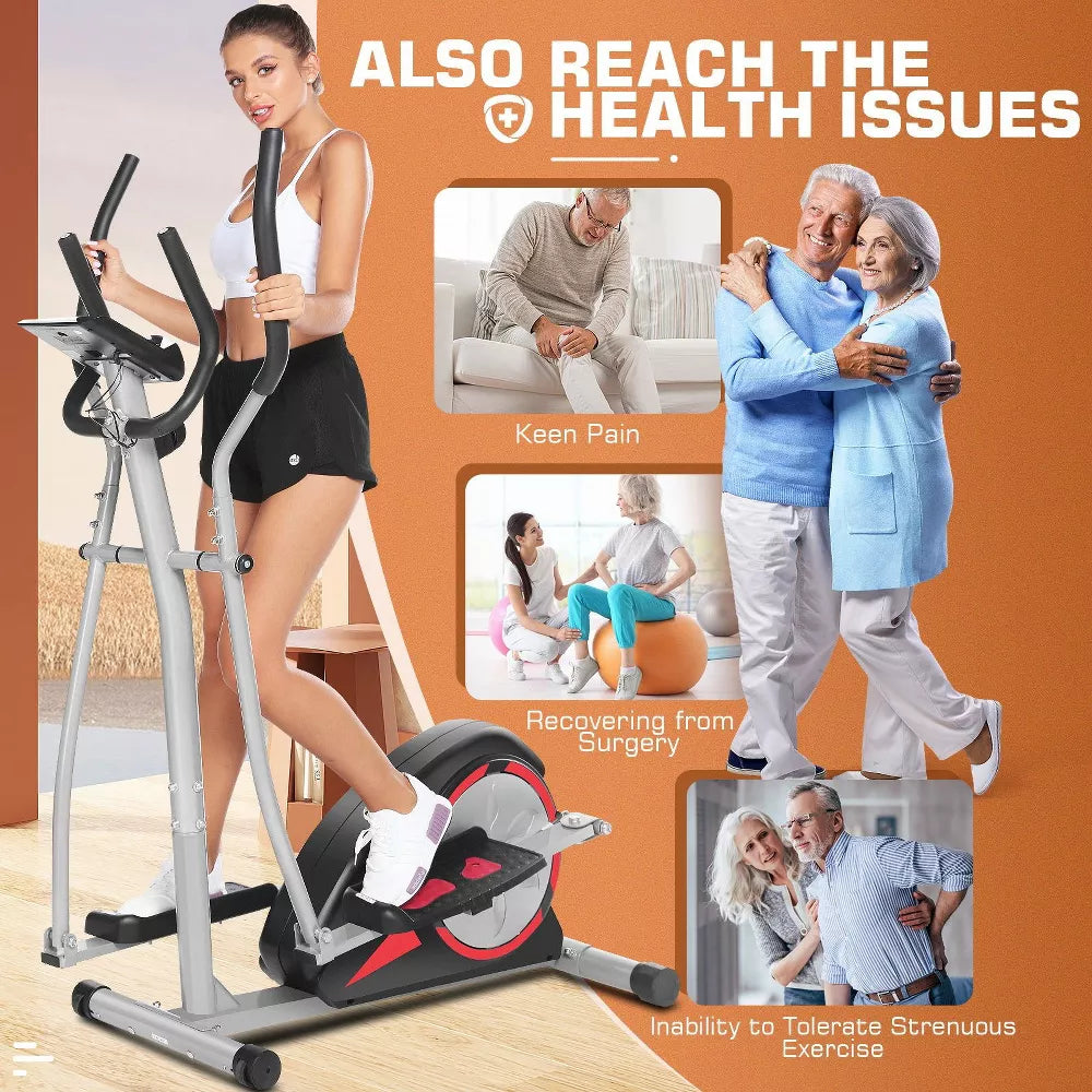 Ultra-Silent Elliptical 500LB - LCD Monitor, Gray