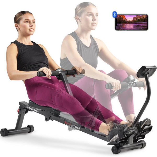 Compact Rowing Machine - 12 Levels, Bluetooth