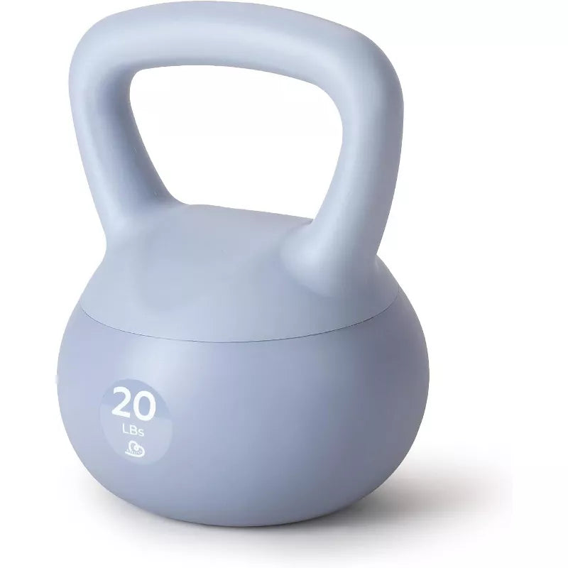 Soft sand-filled kettlebell set 5lb 10lb 15lb 20lb with shockproof base for home gym