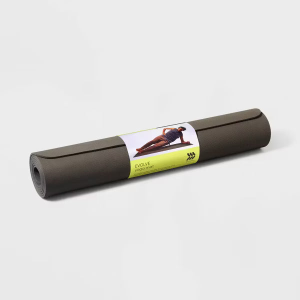 Foldable 5mm TPE yoga mat brown high tack grip floor exercise mat