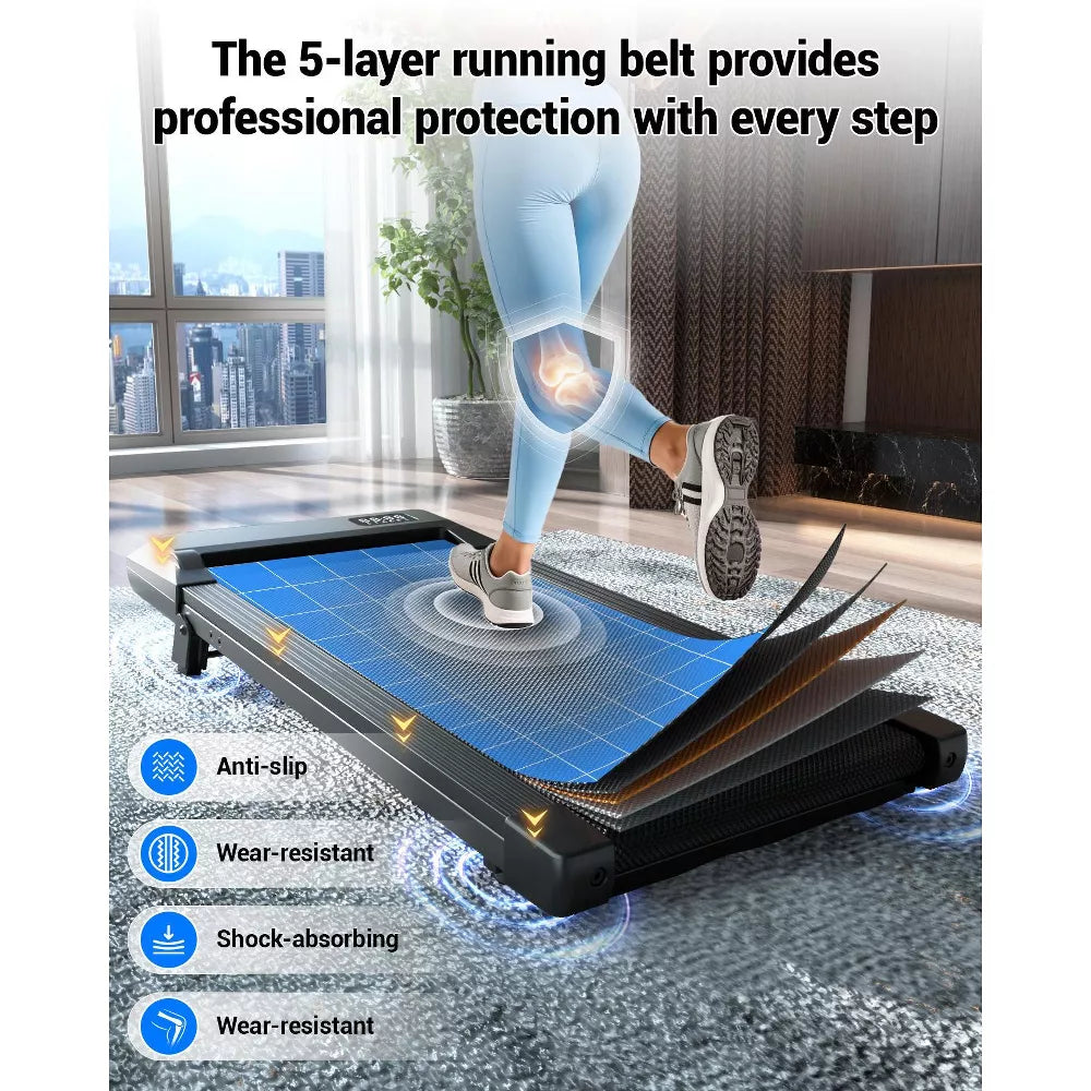 Q2 Urban Mini Under-Desk Walking Pad - 7% Incline