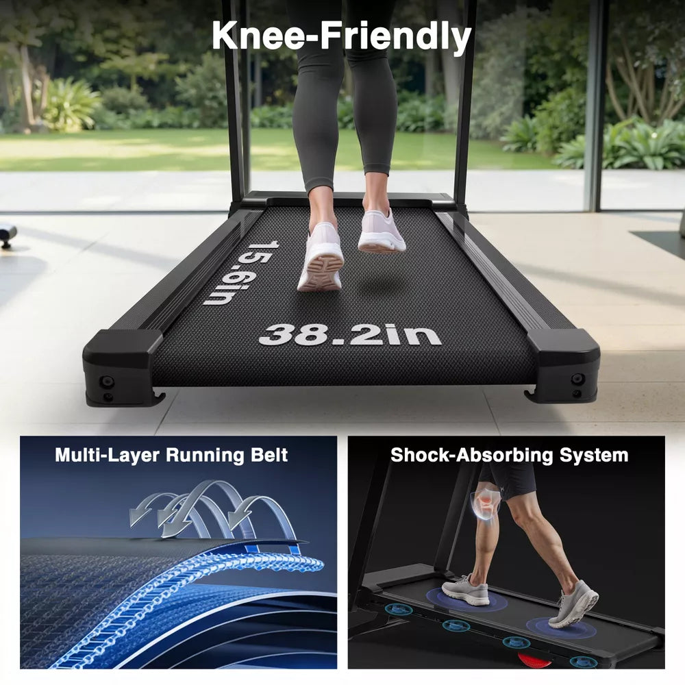 Foldable Treadmill - Auto Incline, 15%, 2.5HP