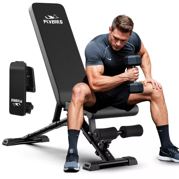 FID Adjustable Weight Bench 800LBS - Fast Folding