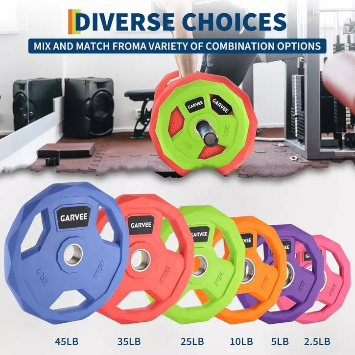 2-Inch Bumper Plates - Rubber Coated Cast Iron