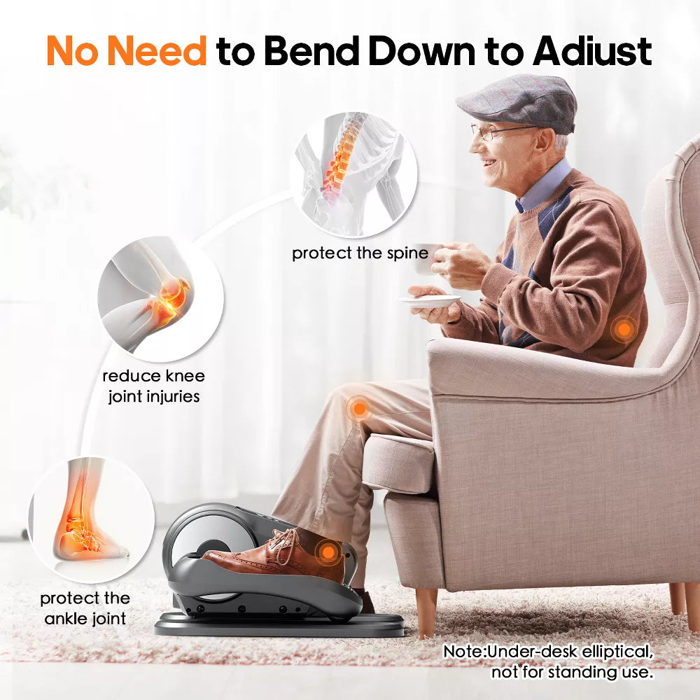 Under Desk Elliptical - 12 Speed, Bidirectional Pedaling