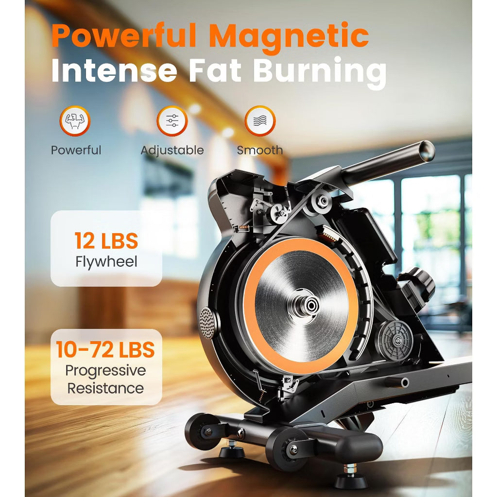 Magnetic Rowing Machine 350LB - 12-Level Resistance
