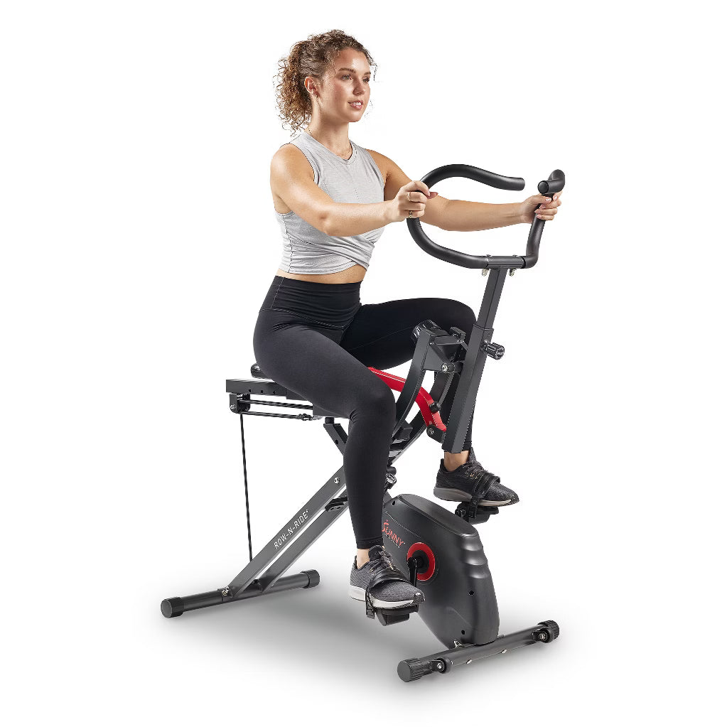 2-in-1 Magnetic Row-N-Ride Cycling & Rowing Machine