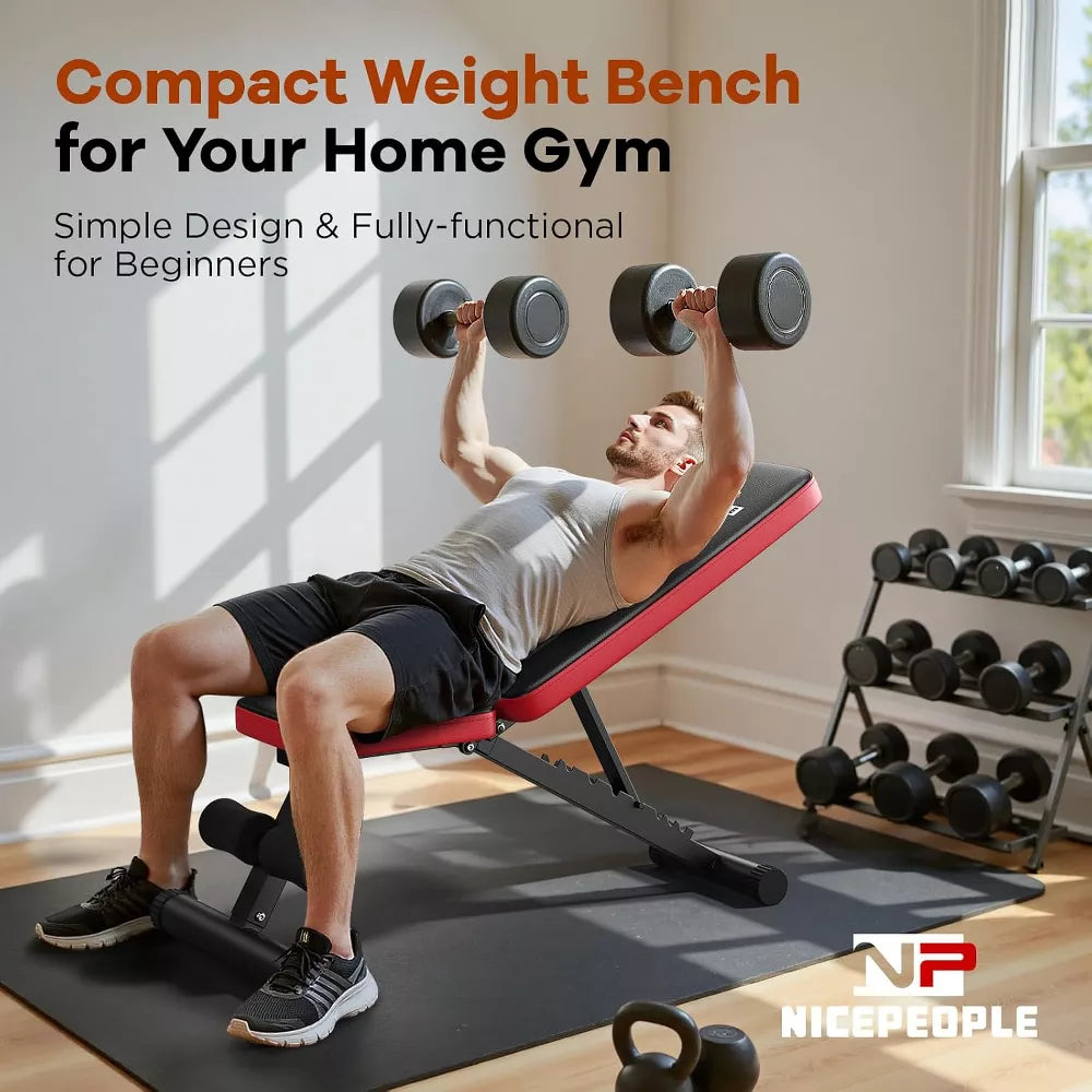 Adjustable Weight Bench 660LBS - 8 Backrests