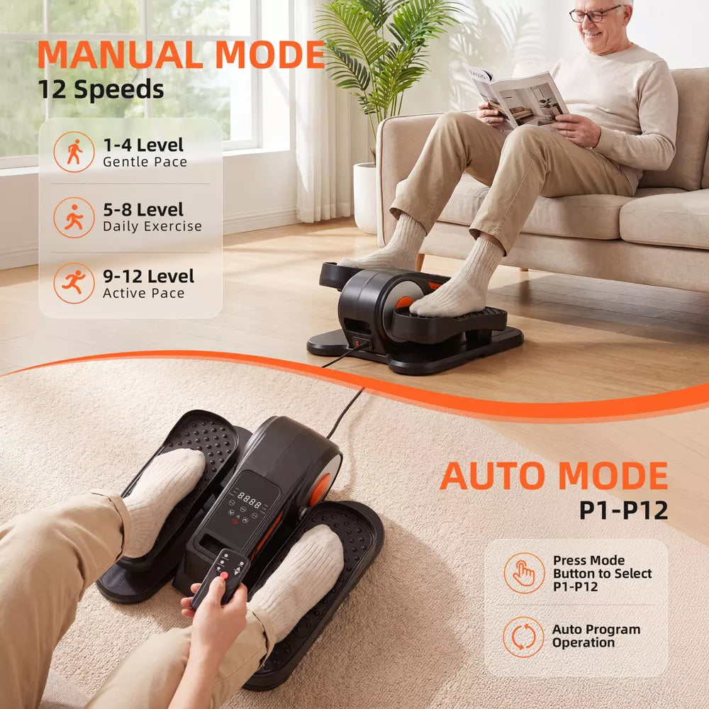 Under Desk Elliptical - Quiet Pedal Exerciser, LCD