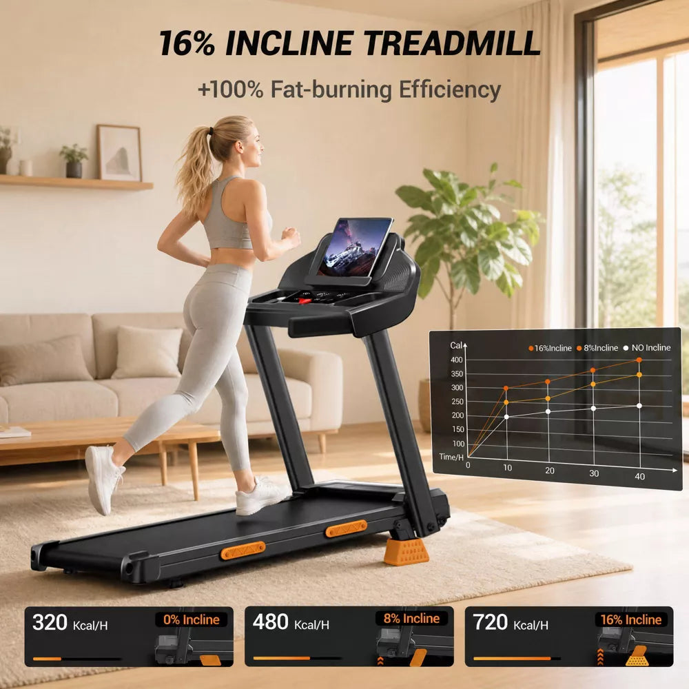 Treadmill 16% Incline - Triple LED, 400LB