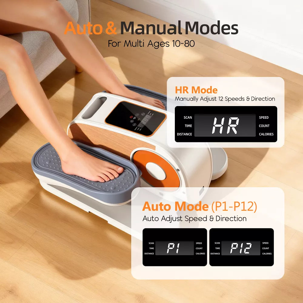 Under Desk Electric Elliptical - Remote Control, LED