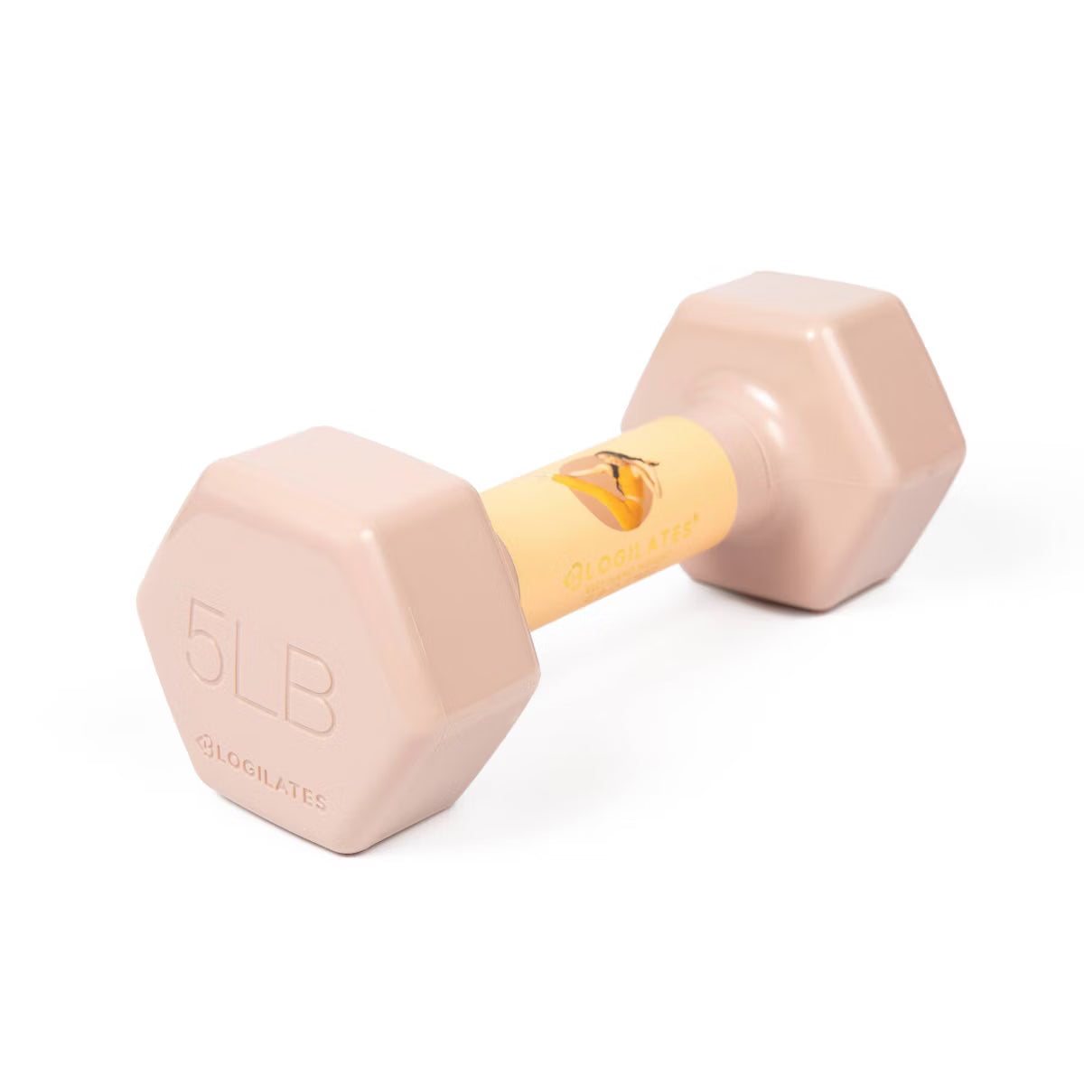 Blogilates 5lb jelly dumbbell with non-slip grip and hex design for home workout