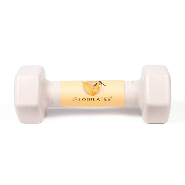 Blogilates 3lb jelly dumbbell with non-slip grip and hex design for home workout