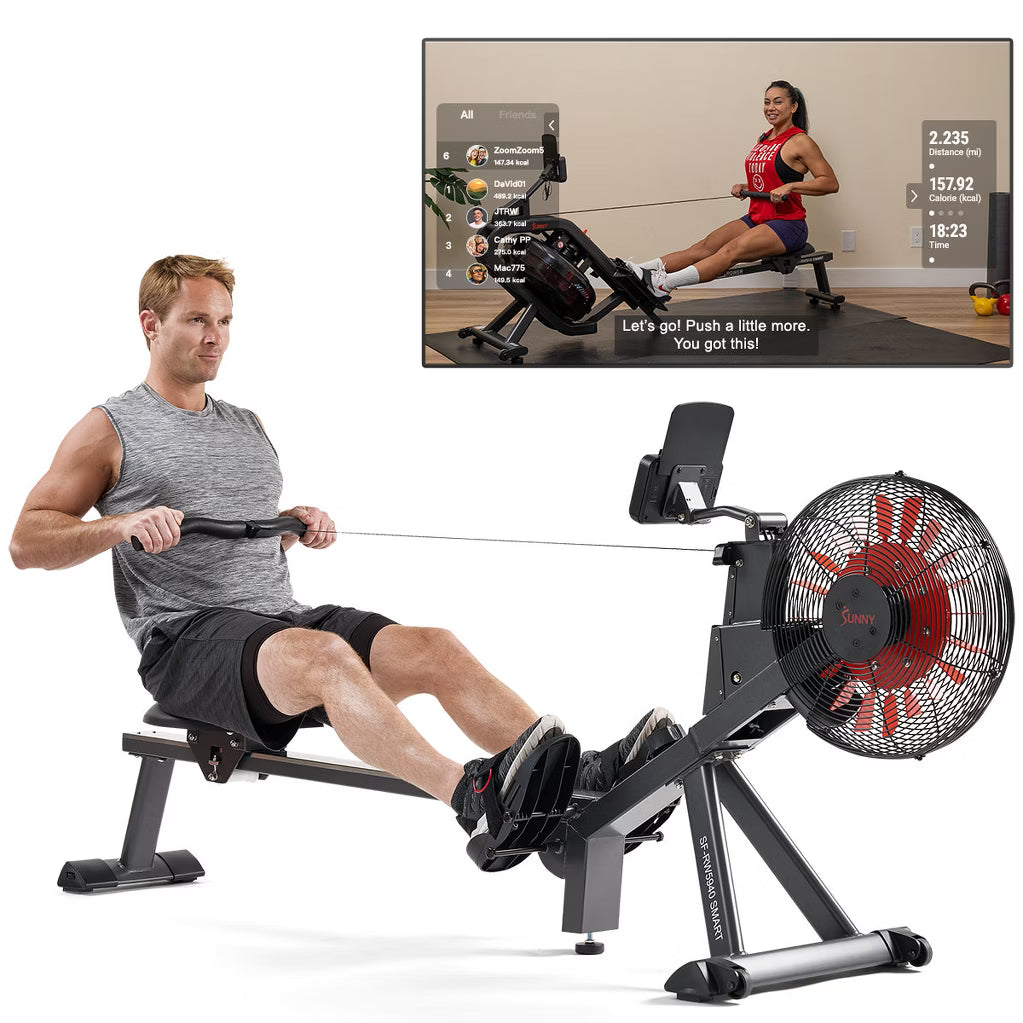 Premium Smart Foldable Rowing Machine - 16 Levels, Bluetooth