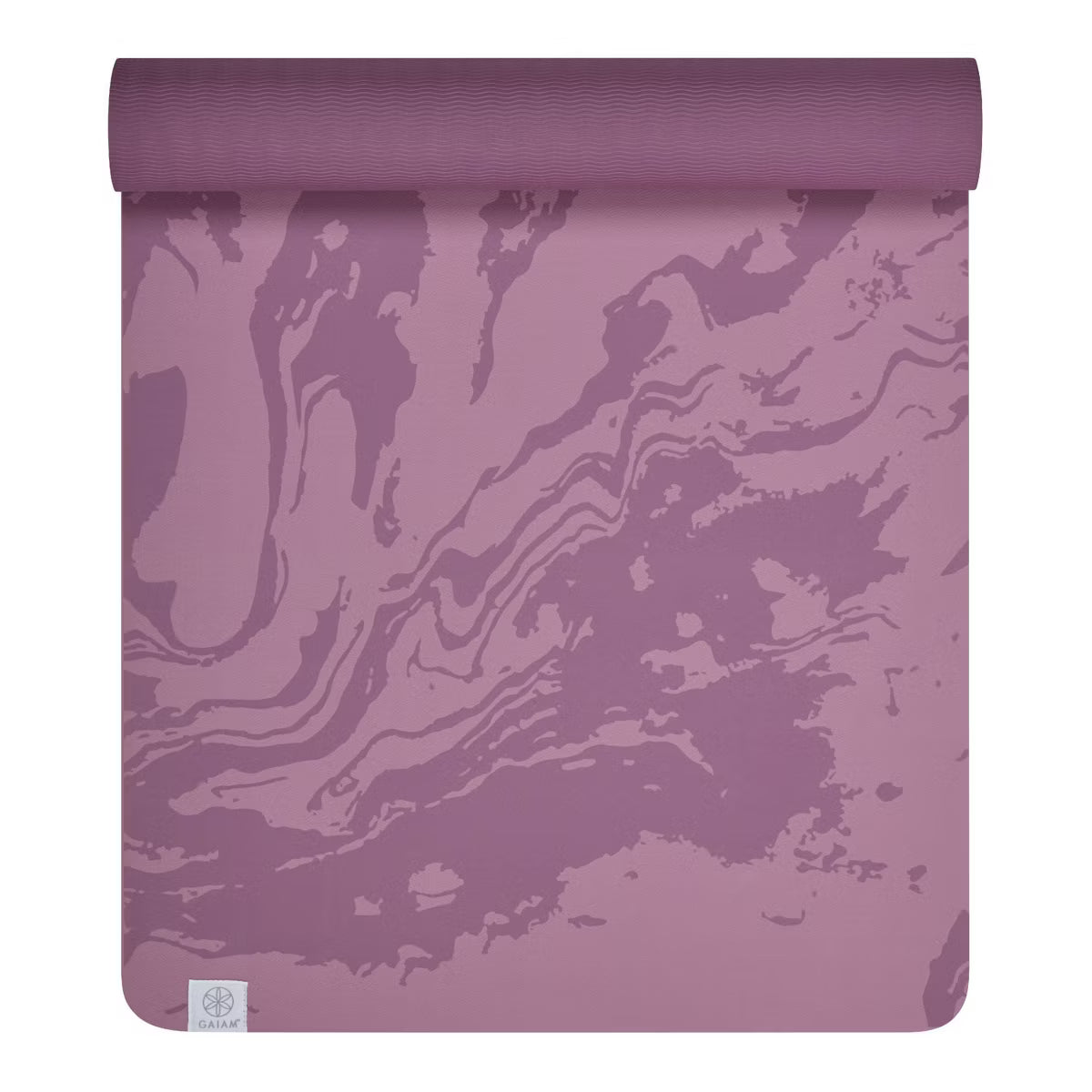 Gaiam Studio Flow light purple yoga mat with dual non-slip reversible TPE surface