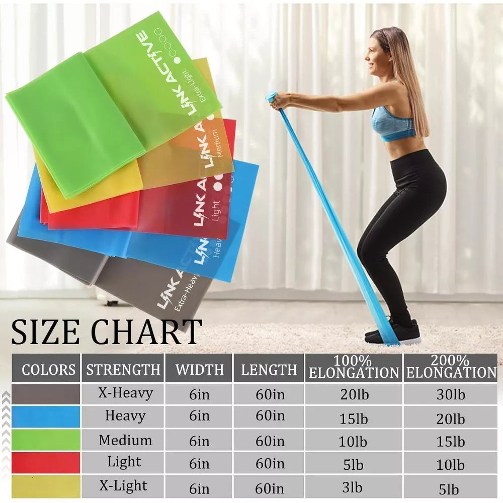 Professional Resistance Bands 5pc - Latex-Free