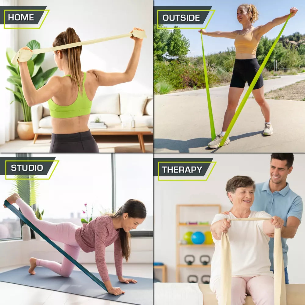 Latex-Free Flat Resistance Bands - 3 Pack