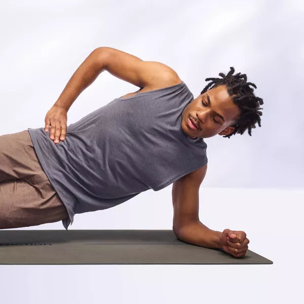 Foldable 5mm TPE yoga mat brown high tack grip floor exercise mat
