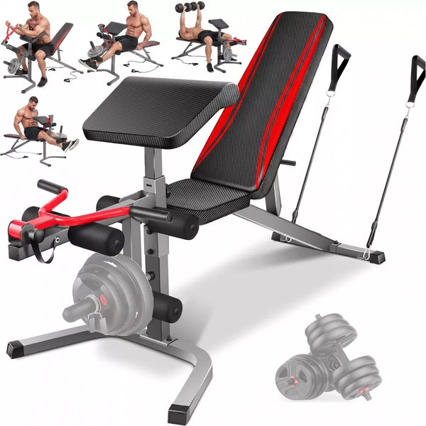 900LB Adjustable Bench Set - Leg Extension & Curl