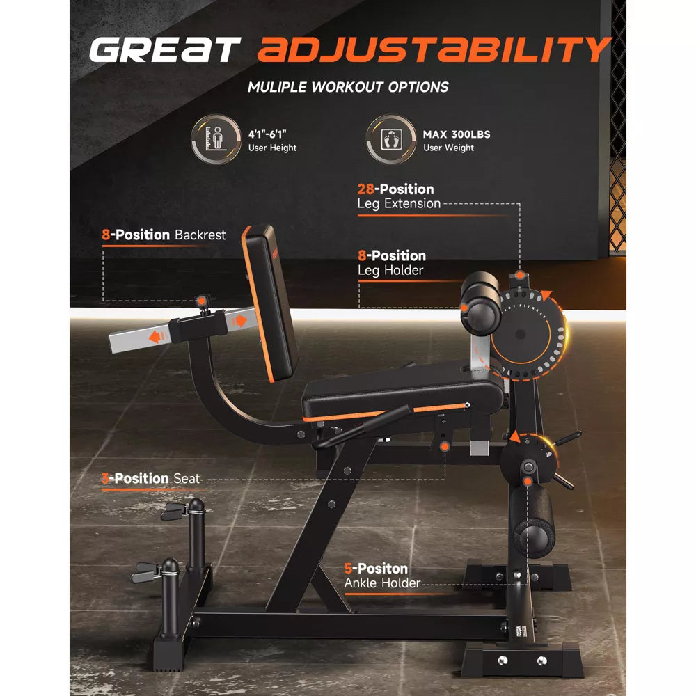 3-in-1 Leg Extension Curl Machine - Lower Body