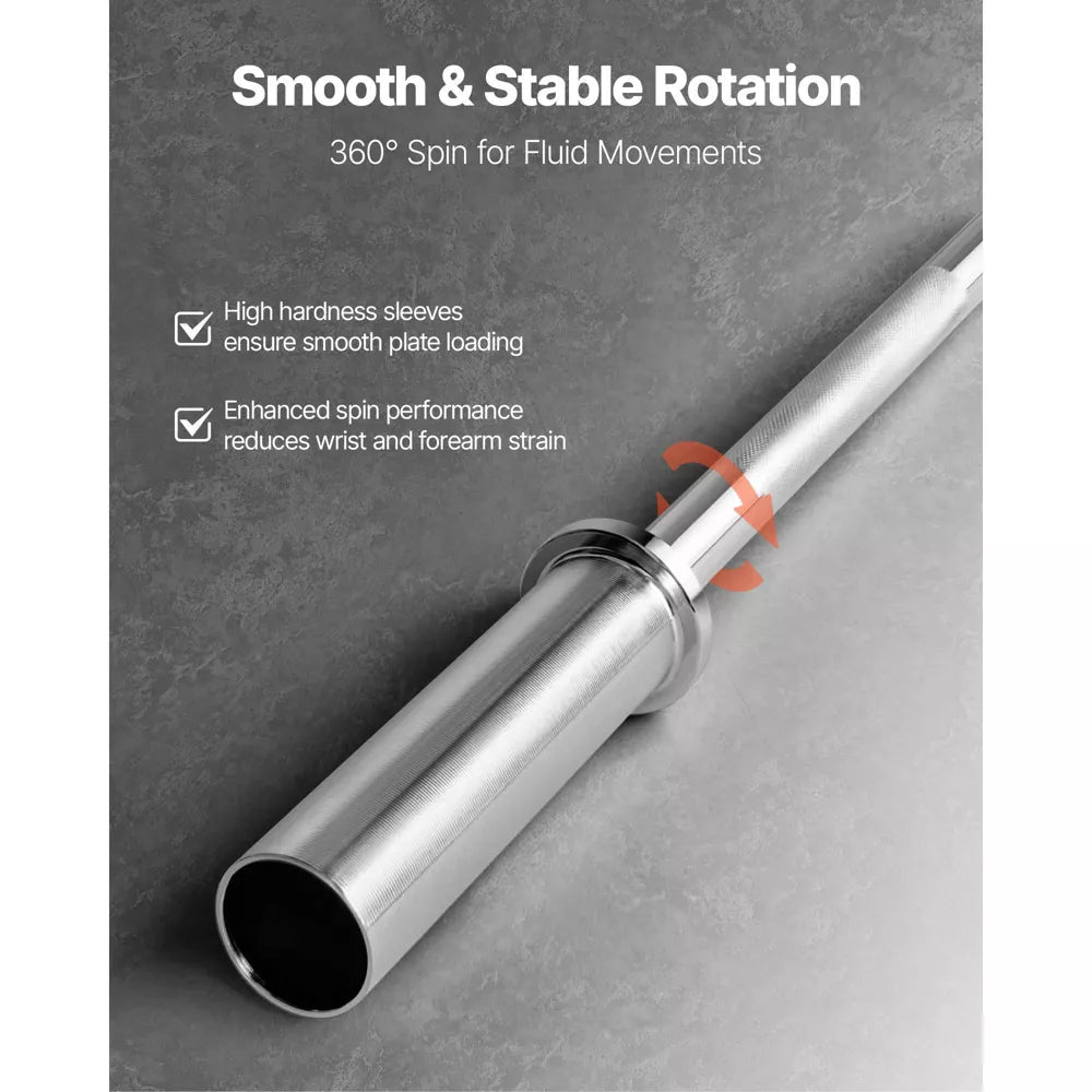 Olympic Barbell 6FT - Rotating Sleeves, 500LB